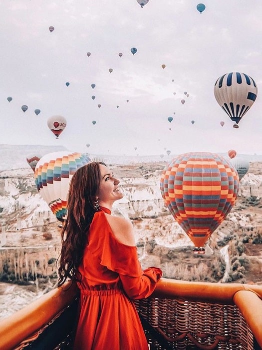 Heißluftballon in Kappadokien von Alanya
