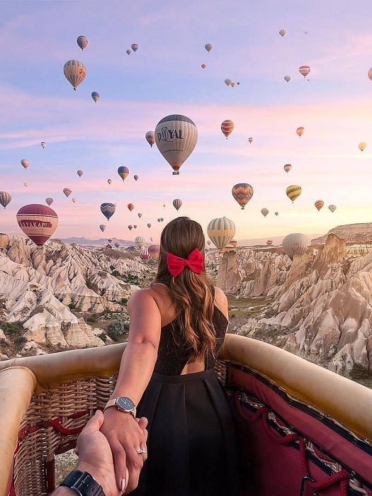 Heißluftballon in Kappadokien von Antalya