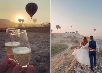 Heiratsantrag auf einem Heißluftballon in Pamukkale 1
